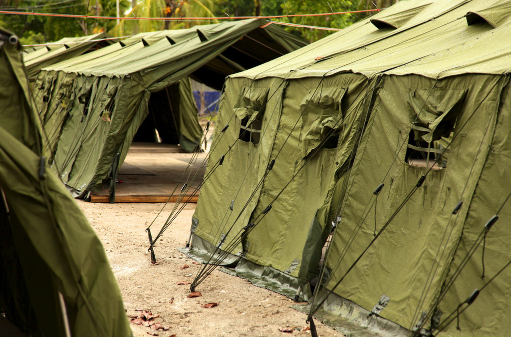 Image of tents on Manus Island courtesy DIPB Images